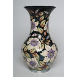 A MOORCROFT SOPHIE CHRISTINA VASE, 2001, designed by Sian Leeper, of tall baluster form,