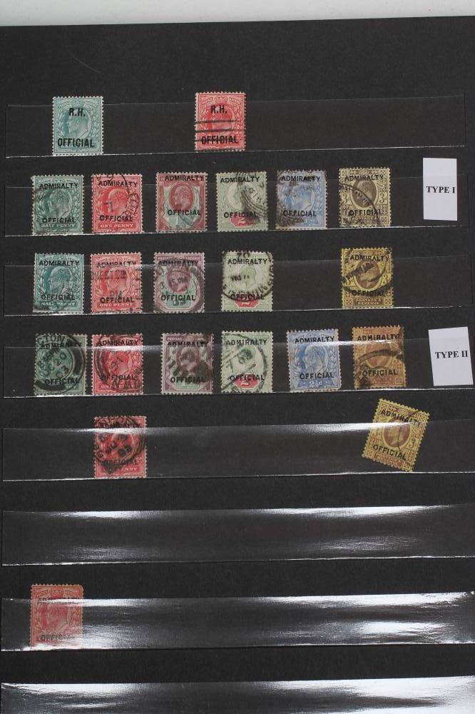 A PART FILLED STOCKBOOK PURPORTING TO BE GB OVERPRINTS, not guaranteed (Est. plus 21% premium inc. - Image 8 of 9