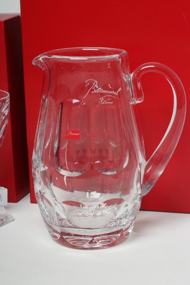 A COLLECTION OF BACCARAT GLASS HARCOURT PATTERN TABLEWARE, modern, comprising water jug (8 3/4" - Image 2 of 4