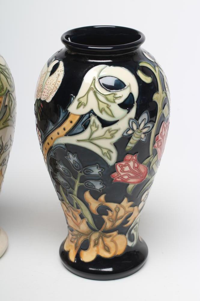 A MOORCROFT GOLDEN LILY VASE, 1994, designed by Sally Tuffin, of inverted baluster form, - Image 2 of 8