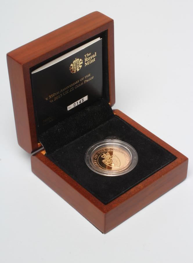AN ELIZABETH II "ANNIVERSARY OF THE GUINEA" GOLD PROOF 2, 2013, No.145 of a limited edition of 1,