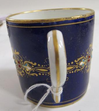 A FRENCH PORCELAIN CAN AND SAUCER, mid to late 19th century, the can painted with a head and - Image 16 of 17