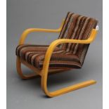 ALVAR AALTO (1889-1976) for Finmar Ltd., a Model No. 402 bentwood cantilevered armchair in laminated