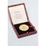 A 1981 ROYAL WEDDING 18CT GOLD MEDALLION, maker Johnson Matthy, No.5 of a limited edition of 50,