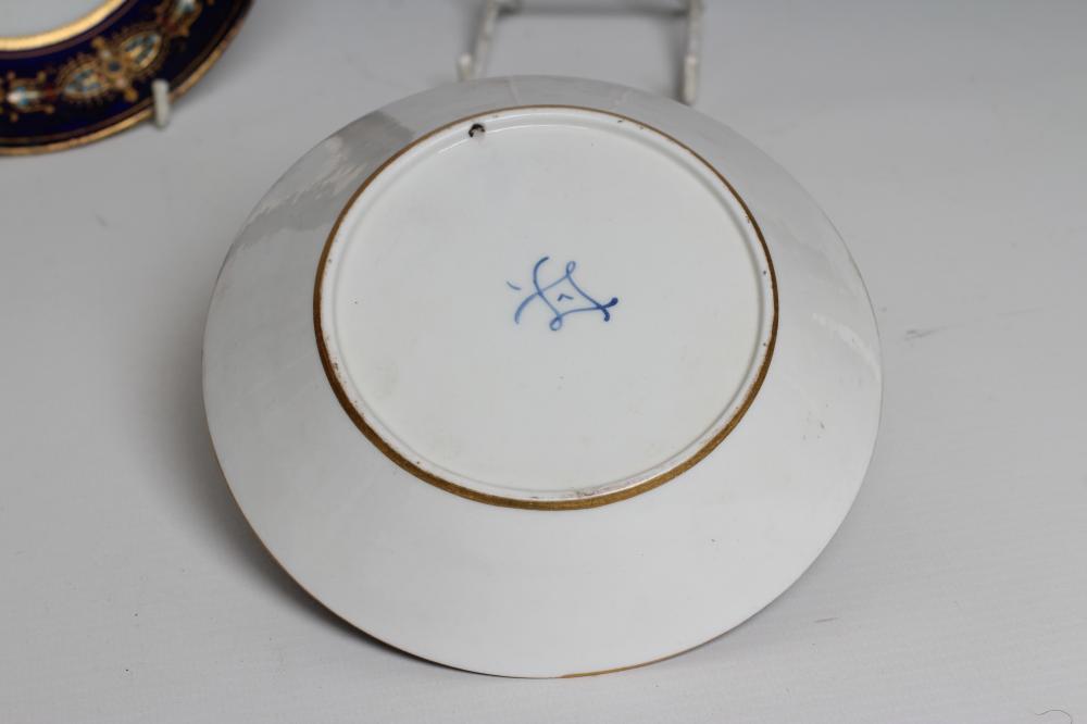 A FRENCH PORCELAIN CAN AND SAUCER, mid to late 19th century, the can painted with a head and - Image 5 of 17