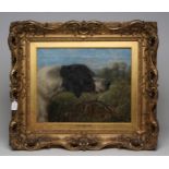 JOHN SARGENT NOBLE R.B.A. (1848-1896), Portrait of a Hound's Head, oil on canvas, signed with