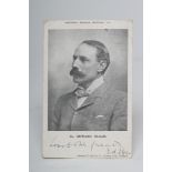 SIR EDWARD ELGAR, signed postcard to Miss Monica Buck, daughter of his friend Dr Buck,