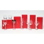 A COLLECTION OF BACCARAT GLASS, modern, comprising a pair of Chateau white wines, a Massena water
