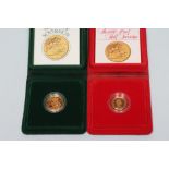 AN ELIZABETH II SOVEREIGN AND HALF SOVEREIGN, 1980, in capsules, cased with certificates (2) (Est.