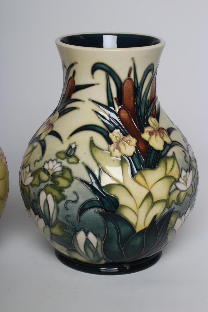 A MOORCROFT INCA SUNFLOWER VASE, 1995, of spherical form, 6 1/2" high, together with a Lamia vase, - Image 3 of 3