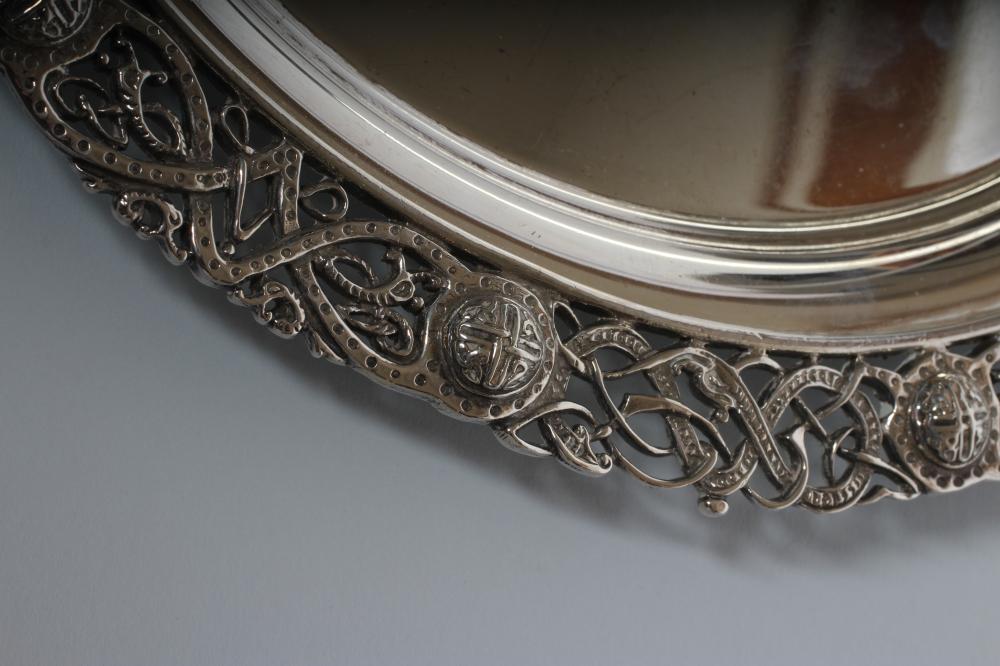 AN IRISH SILVER SALVER, maker probably Royal Irish Silver Ltd., Dublin 1967, of circular form, the - Image 2 of 3