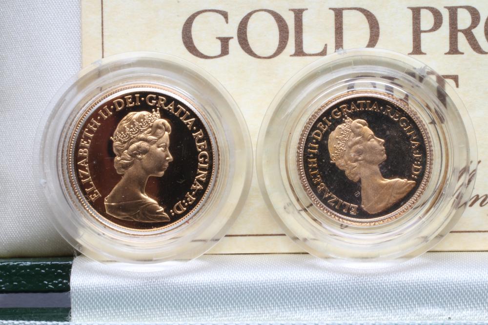 AN ELIZABETH II GOLD PROOF FOUR COIN SET, 1980, comprising 5, 2, sovereign and half sovereign, all - Image 4 of 5