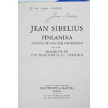 JEAN SIBELIUS (1865-1957), a copy of the score for Finlandia, inscribed and signed by the