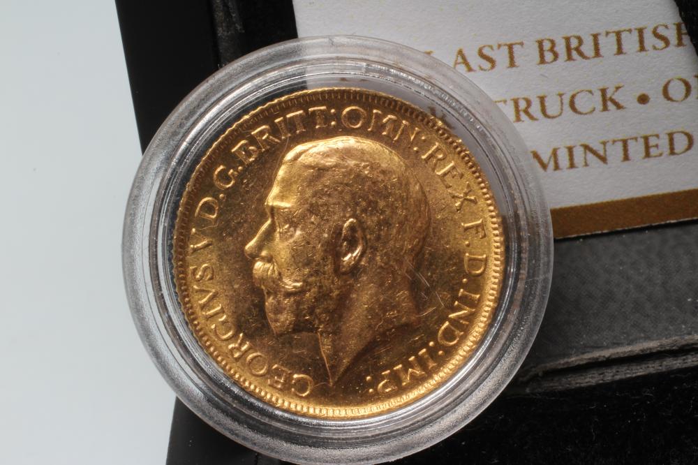 A GEORGE V SOVEREIGN, 1925, in capsule, cased with certificate (Est. plus 17.5% premium) - Image 3 of 3