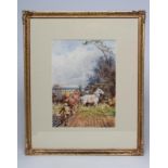 THOMAS IVESTER LLOYD (1873-1942), "The End of the Furrow", watercolour, signed, 12 1/2" x 9", gilt
