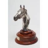 A SILVER HORSE HEAD TROPHY, maker Laurence R. Watson, Sheffield 2006, naturalistically cast and