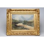 ENGLISH SCHOOL (19th Century), Highland Beck, watercolour, indistinctly signed, 18" x 24", swept