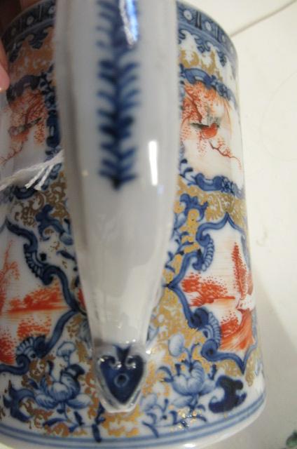 A CHINESE EXPORT PORCELAIN MUG of plain cylindrical form, the strap handle with heart terminal and - Image 10 of 19