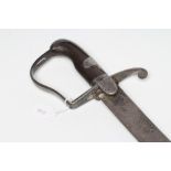 A 1796 PATTERN LIGHT CAVALRY TROOPER'S SABRE with 28" curved blade, steel stirrup hilt and wood