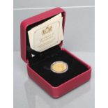 AN ELIZABETH II CANADIAN "BLUNT EFFIGY" GOLD $10, 2016, proof, cased and boxed with certificates (