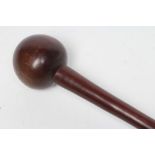 A LARGE ZULU KNOBKERRIE with spherical head and long cylindrical shaft, 28 1/2" (Est. plus 21%