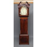 A MAHOGANY LONGCASE, signed Brooksbank, Bradford, the thirty hour movement with anchor escapement