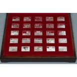 A SET OF TWENTY FIVE SILVER "STAMPS" celebrating 25 years of the reign of Queen Elizabeth II,