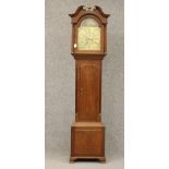 AN OAK LONGCASE CLOCK by John Lawson, Bradford, late 18th century, the eight day movement with