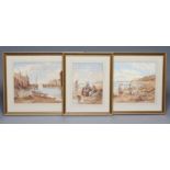 KATE E. BOOTH (act.1850-1889/99), "Whitby Harbour" and "On the Shore Whitby", a pair, watercolour