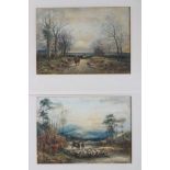 WILLIAM MANNERS (1860-1930), "A Fell Road Westmorland" and another, a pair, watercolour, signed, one