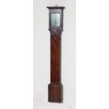 A MAHOGANY CASED STICK BAROMETER signed Mitchell, Kendal, with silvered registers, the case with