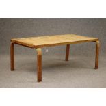 ALVAR AALTO (1889-1976) FOR FINMAR LTD, a birch and ply bentwood dining table, the rounded oblong