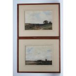 KERSHAW SCHOFIELD (1872-1941), Autumnal Landscapes, a pair, watercolour, signed, 9 1/2" x 13",