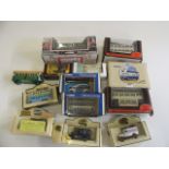 Thirteen Lledo and others bus and tram models, some boxes AF, models G-E (Est. plus 21% premium inc.