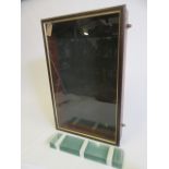 A glass display cabinet for diecast cars or OO trains with nine adjustable shelves, G (Est. plus 21%