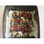 Britains Guards Band and soldiers, some damage, paint missing, F-P (Est. plus 21% premium inc. VAT)