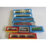 Hornby Thomas locomotives and rolling stock comprising R383 Gordon, R382 Duck, 2-6-0 No 5, 2 R120