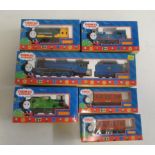 Hornby Thomas and Friends R9066 Bert, R870 Oliver, R383 Gordon, 351 Thomas and two 4-wheel