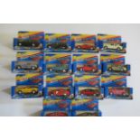 Fourteen Pull and Go diecast Super Racer sports cars including Porsche, Mercedes and V.W., boxed