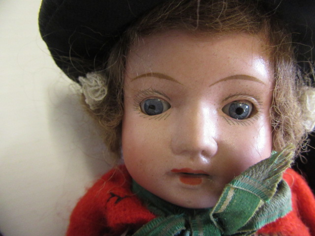 A Hermann Steiner bisque socket head doll, with blue glass sleeping eyes, open mouth and teeth, - Image 3 of 5