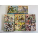 Airfix OO-HO figures comprising Washington's Army, Confederate Infantry, Waterloo French Infantry,