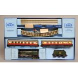 Hornby Dublo EDP12 Train Set with gloss Duchess of Montrose, two coaches and track, and three