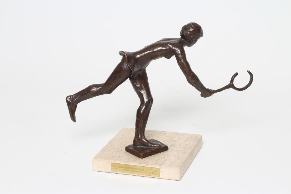 KELSEY STERETT-GITTINGS (American b.1941), "The Tennis Player", bronze, limited edition, on square - Image 2 of 11