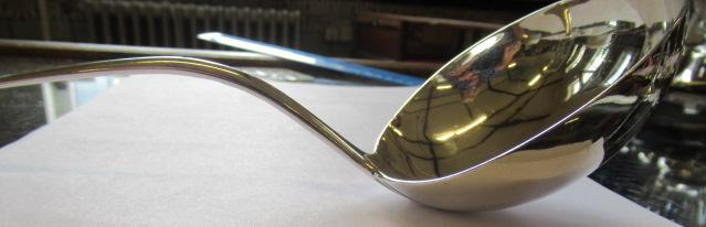 A WILLIAM IV SILVER SOUP LADLE, maker Mary Chawner, London 1835, in Old English pattern, engraved - Image 8 of 8