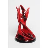 A ROYAL DOULTON SCULPTURE, modern, "Images of Fire-Courtship" in a flambe glaze, HN3535, printed