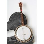 A SULLY'S NINETEEN FRET TENOR BANJO, 1990's, maker John Hullah, with resonator maple back and