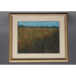 JOHN MACKIE (b.1953), Cornfield with Poppies, pastel, signed and dated (19)89, 19" x 25", gilt frame