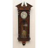 A VIENNA WALNUT CASED WALL TIMEPIECE, second half 19th century, the two train weight driven movement