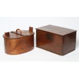 A SCANDINAVIAN BENTWOOD FOOD STORAGE BOX, 19th century, the detachable lid with fixed loop handle