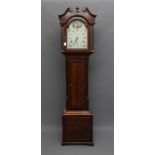 AN OAK LONGCASE CLOCK by R. Blakeborough, Pateley Bridge, the thirty hour movement with anchor